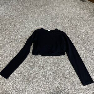 Black cropped long sleeve